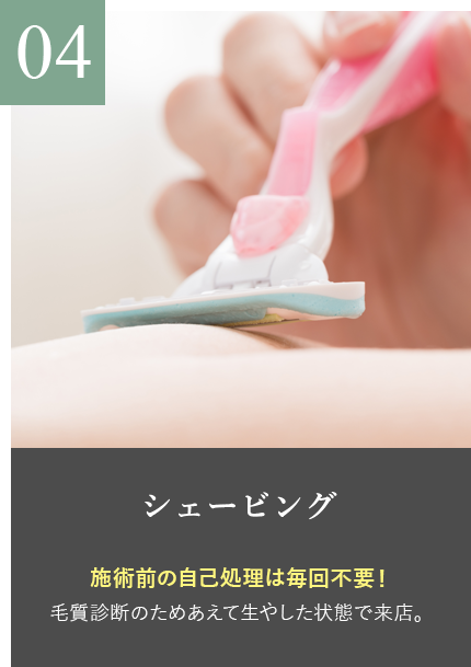 脱毛の流れ