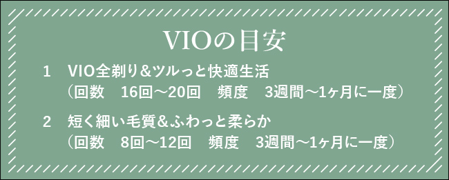 VIO脱毛（全剃り可能）